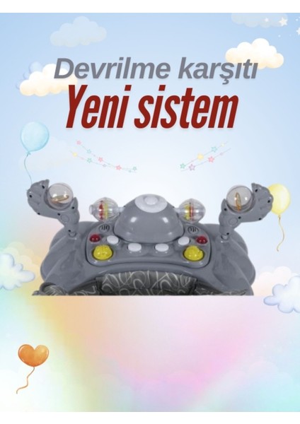 Yeni Nesil Kiddy Yürüteç Sallanır Müzikli Oyuncaklı Bebek Yürüteç Örümcek fırsatları