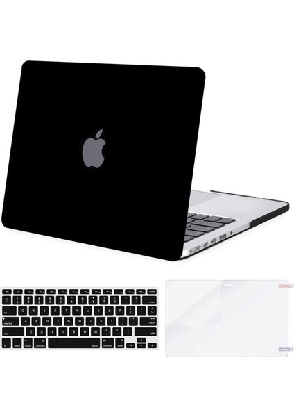 Apple MacBook Pro 16.2 M4 Çipli Darbelere Dayanıklı Buzlu Matte Ön Arka Kapak Kılıf ve Koruyucu Set