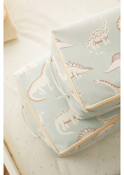 2'li Set Dinozor Baskılı Çocuk Odası Pike Battaniye Kazak Hurcu indirimleri