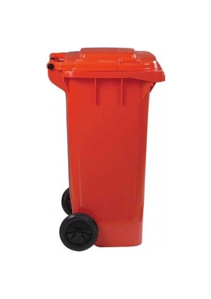 120 Lt Kırmızı Çöp Konteyner Isıya Dayanıklı