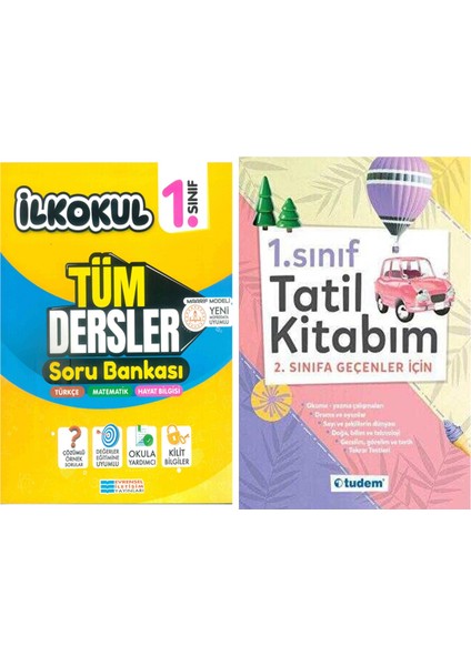 Evrensel Iletişim 1. Sınıf Tüm Dersler Soru Bankası ve Tudem Tatil Kitabı Seti 2 Kitap