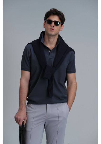 Laon Smart Erkek Polo Tişört Slim Fit Siyah