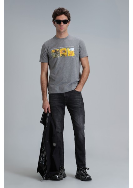 June Modern Grafik T- Shirt Siyah