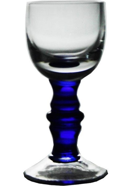 El Imalatı Mavi Kristal Mini Likör Kadehi 1 Adet 21196