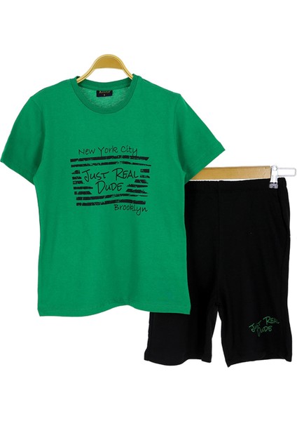Erkek Çocuk Takım Şortlu Baskılı