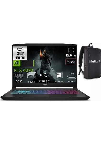 Msı Katana 15 I7-13620H B13VGK-1610TR-41 16GB 4tb+4tb RTX4070 Windows 11 Home 15.6" Full Hd Taşınabilir bilgisayar & B13VGK1610TRK41