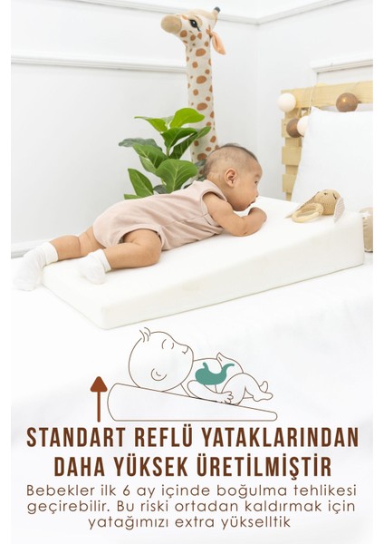 Bebek Yatağı, Yıkanabilir, Ayarlanabilir Yan Bariyer Yastıklı Yatağı