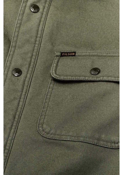 Fleece Lined Overshirt Service Green modelleri