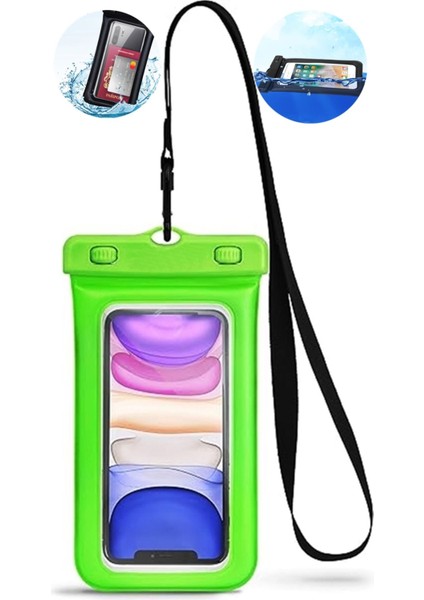 Su Geçirmez Telefon Kılıfı Balonlu Batmaz Koruyucu Telefon Kılıfı Waterproof Telefon Kılıfı Sualtı