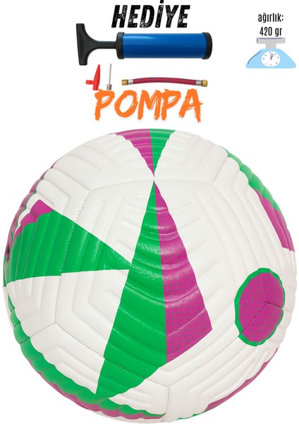 Futbol Topu 2026 5 Astarlı Pompalı Set Dayanıklı Sert Zemin Halı Saha Ekstra Dayanıklı Futbol Topu No:5 FT001