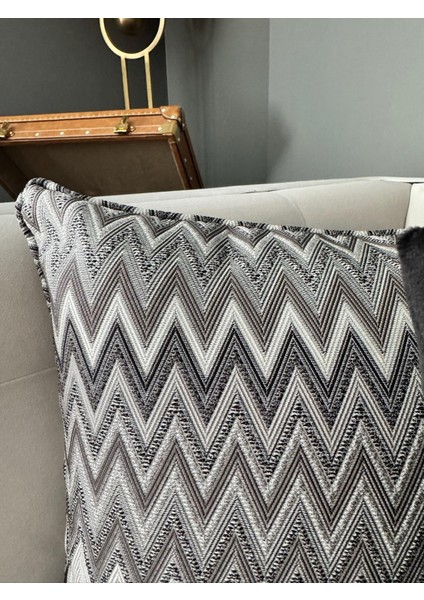 Marea Zigzag Desenli Dokuma Kırlent Kılıfı Gri fırsatları