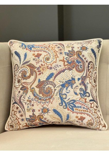 Şal Desenli Kırlent Kılıfı Ekru fiyatları