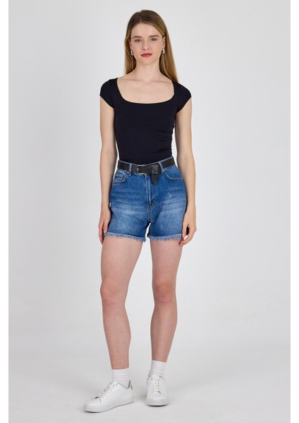 Siyah Kare Yaka Kısa Kol Body 3116 modelleri