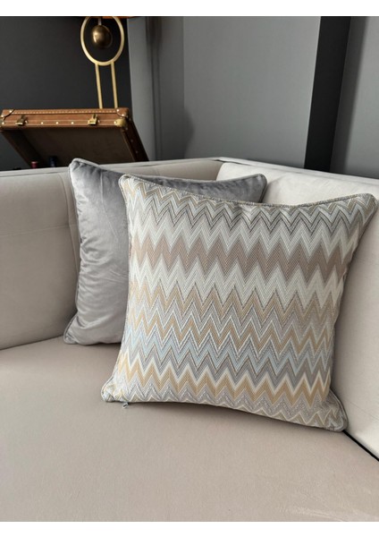 Marea Zigzag Desenli Dokuma Kırlent Kılıfı