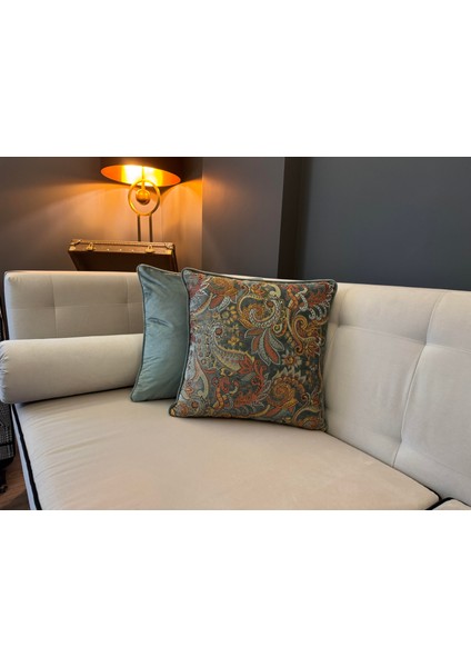 Şal Desenli Kırlent Kılıfı Yeşil modelleri