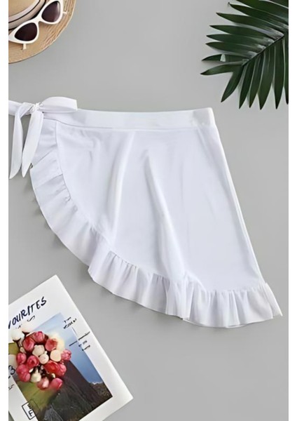 Yanları Fırfırlı Mayo Üstüne Pareo Model 66000