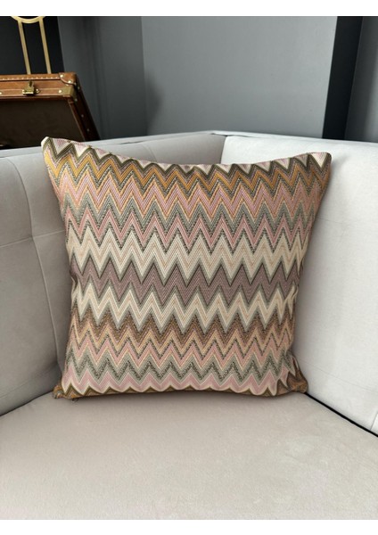 Marea Zigzag Desenli Dokuma Kırlent Kılıfı Pudra modelleri