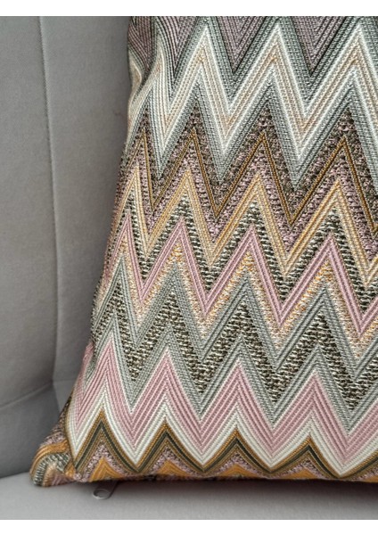 Marea Zigzag Desenli Dokuma Kırlent Kılıfı Pudra fırsatları