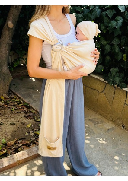 Anakucağı Esnek Halkalı Cepli Bebek Taşıma Şalı, Bebek Askısı Wrap Sling indirimleri