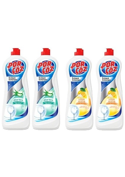 Bulaşık Deterjanı 2 Aloe Vera 675 ml + 2 Limon Ferahlığı 675 ml 4 Adet