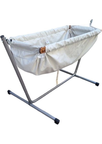 Portatif Çantalı 0-7 Model Bebek Hamağı, Bebek Beşiği ( Grı ) ( Büyük Boy )