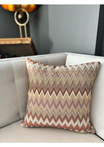 Marea Zigzag Desenli Dokuma Kırlent Kılıfı Kahverengi fiyatları