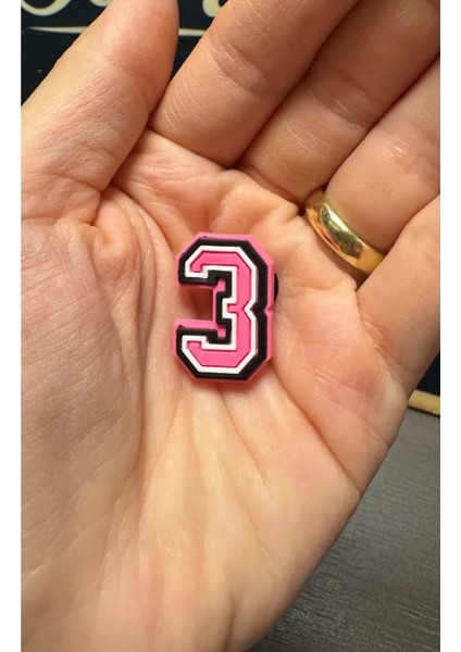 Terlik Süsü/pembe 3 Rakamı