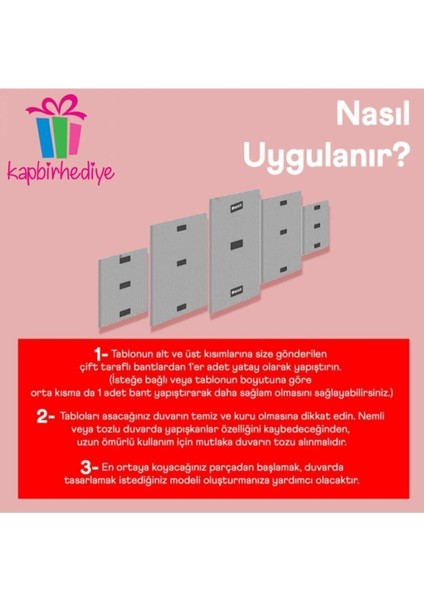 Bebek/çocuk Odası %100 Mdf Özel Tasarım Duvar Tablo Seti 6 Parça