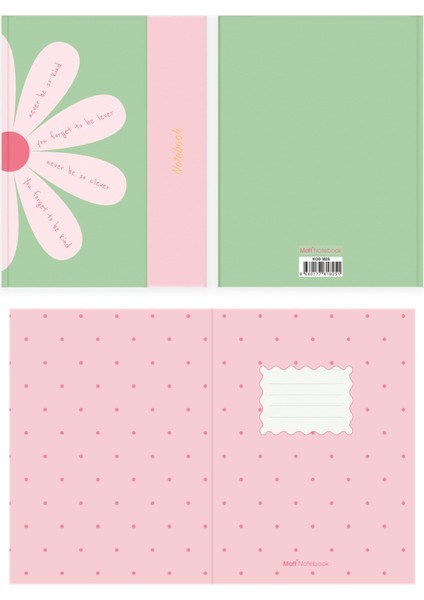 A5 15X21 Mıknatıslı Kapak Defter Çizgili Papatya
