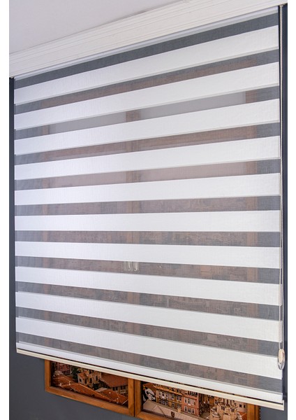 Beyaz Bambu Zebra Perde