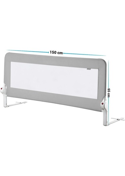 150*65 cm Gri Renk Yatak Bariyeri, Yatak Korkuluğu fırsatları