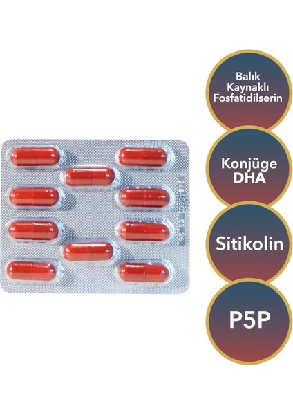 Ps Balık Kaynaklı Fosfatidilserin 30 Kapsül | Konjüge Dha | Sitikolin | P5p fiyatları