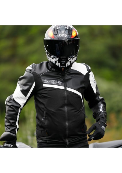 Forte Gt AR54 Deri – Beyaz Korumalı Motosiklet Deri Tekstil Mont Ceket fiyatları