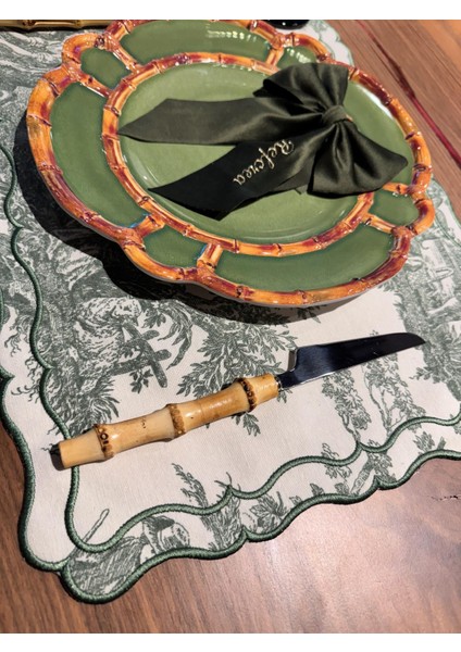 Toile De Jouy Pera 2'li Amerikan Servis Yeşil fiyatları