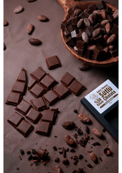Altılı Avantaj Paket %50 Kakao Şeker İlavesiz Sütlü Çikolata - Stevia ile Tatlandırılmıştır- 80 g x 6 Adet fiyatları