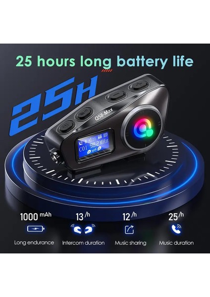 2 Adet Intercom Artçınızla Birlikte Herşeyi Kayıt Edip Beraber Müzik Dinleyebilirsiniz 1000MAH