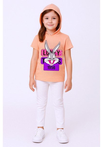 Kız Çocuk Tshirt Tavşan Baskılı A3