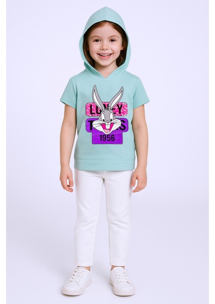 Kız Çocuk Tshirt Tavşan Baskılı A3