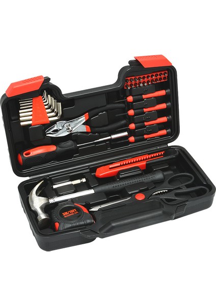 39 Parça Ev Donanım Seti Kombinasyon Alet Seti Karbon Çelik Setler Manuel Alet Kutusu Setleri (Yurt Dışından)