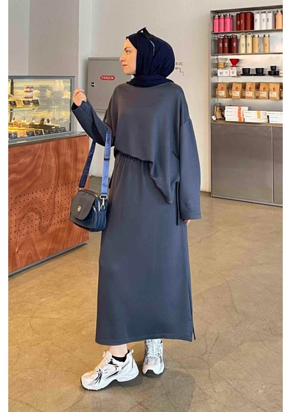 Kristal Etekli Takım Antrasit