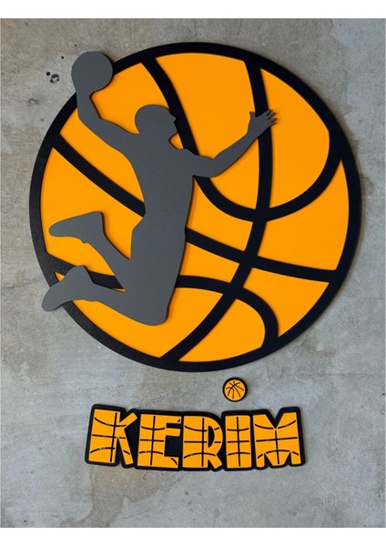 Kişiye Özel Isimli Ahşap Mdf Basketbol Duvar Dekoru | Sporcu Temalı Basketbol Oynayan Oyuncu Desenli fırsatları