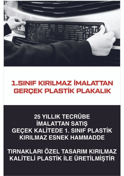 Oto Plakalık Boş Yazısız Siyah 2 Adet Kırılmaz Esnek Oto Plakalık fırsatları