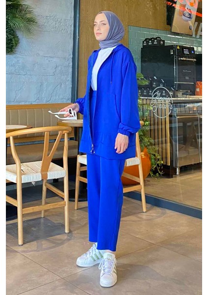 Bonita Fermuarlı Scuba Takım Saks Mavisi fiyatları