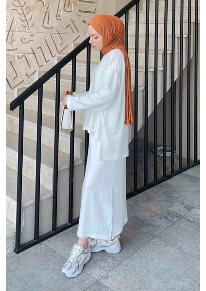 Kristal Etekli Takım Beyaz modelleri