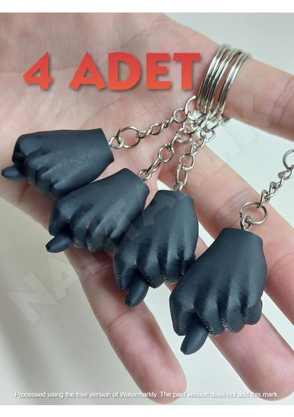 4 Adet Siyah (Nahtarlık) Nah Anahtarlık