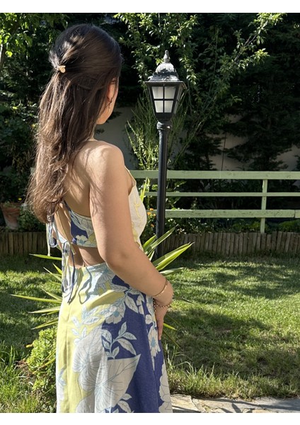 Sarı Sırt Dekolteli Elbise fırsatları