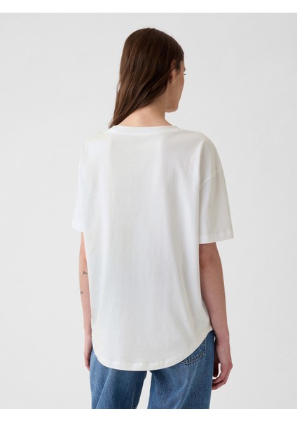 Kadın Beyaz Arch Gap Logo T-Shirt fırsatları