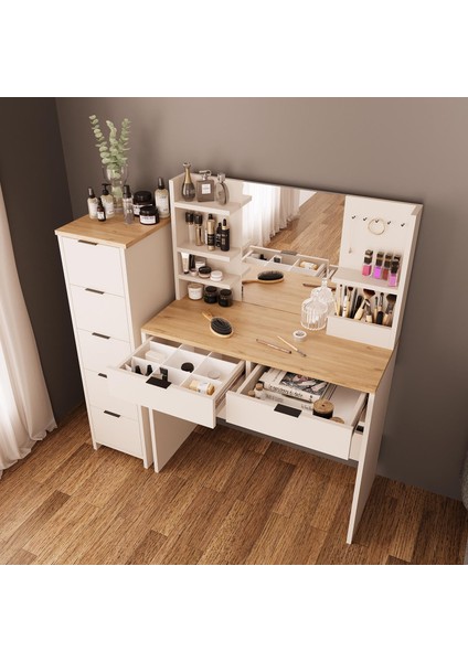 Diena Çekmeceli Dolaplı Makyaj Masası Sepet-Kumtaş fırsatları