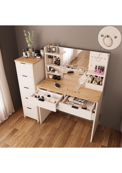 Diena Çekmeceli Dolaplı Makyaj Masası Sepet-Kumtaş indirimleri