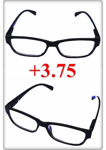 +3.75 Unisex Kitap Okuma ve Bilgisayar Gözlüğü & Yakın Gözlüğü 1 Adet